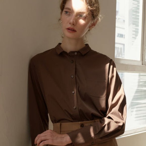 Simple Retro French Cuffs Button Down Small Lapel - Picture 5 of 5